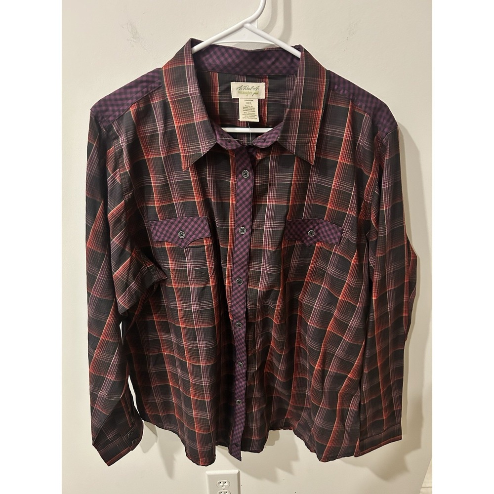 Women's Wrangler Plaid Long Sleeve 3x